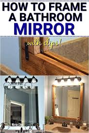 Rather than throw out your existing mirror because it's too bland, wrap a rich wood frame around it. How To Build A Diy Frame To Hang Over A Bathroom Mirror Love Our Real Life