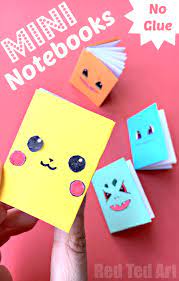 Your journal will be made out of paper, and thankfully paper comes in many shapes, sizes and designs. No Glue Paper Book Diy Red Ted Art Make Crafting With Kids Easy Fun