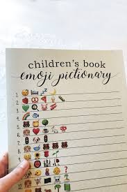 Children S Book Emoji Pictionary Baby Shower Emoji Etsy In 2020 Baby Shower Games Unique Baby Shower Game Cards Fun Baby Shower Games