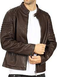Men S Stand Collar Faux Leather Jacket Pu Vintage Motorcycle Winter Jackets Coffee At Amazon Men S Clothing S Vintage Leather Jacket Leather Jacket Men Vintage