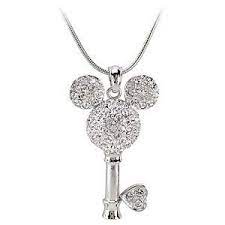 Disney Arribas Necklace Mickey Mouse Crystal Studded Key Necklace Mickey Mouse Necklace Disney Necklace Disney Jewelry