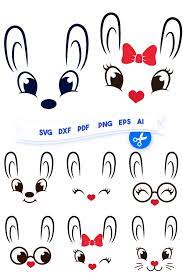 Download Easter Svg Bundle Cute Bunny Faces Baby Bunny Svg 1175360 Paper Cutting Design Bundles