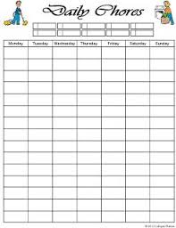 free printable chore chart for large families family chore