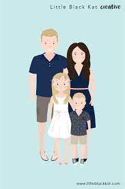 Family Portrait Illustration Custom Family Portrait Cartoon Drawing Digital Portrait Illustration Family Portrait Illustration Custom Family Portrait Custom Family Portrait Cartoon