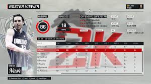 Lineups exclusive position rankings and player ratings. Latest Nba 2k17 Roster Features Steve Nash Nlsc