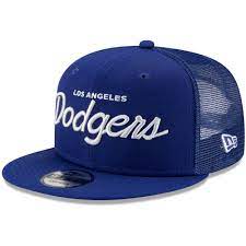Los Angeles Dodgers New Era Script Trucker 9fifty Snapback Hat Royal Osfa Walmart Com Walmart Com