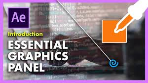 Also, it is better for long files. Introduction To The Essential Graphics Panel In After Effects Color Controls Lesson 2 Youtube