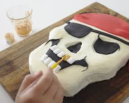 Have you seen elaborately a decorated sugar skull and wanted to make one? Pirate Skull Cake The Cake Blog