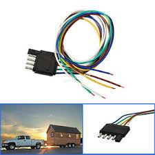 To abide with state laws, trailers must be equipped with the proper brake and tail lights, and the trailer connector wiring adapter allows you to connect your vehicle's electrical network; 5 Way Pin Trailer Light Wire Harness Plug Male Connector 24 Inch Extension Cable Ebay