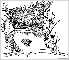 Use these images to quickly print coloring pages. Waterfall River And Forest Coloring Pages Nature Seasons Coloring Pages Coloring Pages For Kids And Adults