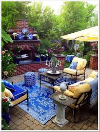 Yellow And Blue Patio Outdoor Rooms Patio Backyard Patio