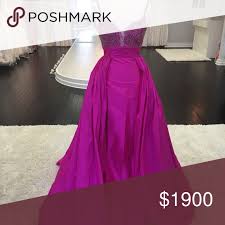 Couture Sherri Hill Gown Gorgeous Fuchsia Shantung Sherri