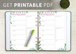 53 pages (one page for every week of the year) page orientation: Printable Weekly Planner Templates Download Pdf