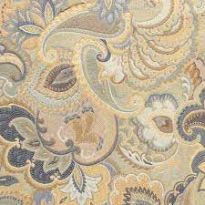 It is a sunbrella, jacquards type of upholstery fabric and it is made of 100% sunbrella solution dyed acrylic material. Blue White And Gold Abstract Floral Upholstery Fabric By The Yard Traditional Upholstery Fabric By Palazzo Fabrics Houzz