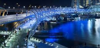 Moderne Brucken Mit Aussischtsplattform Helix Bridge Singapur Fussgangerbrucke Brucke Alte Brucke