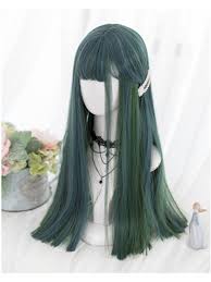 A creative color charge introduce a 'creative color charge' into your salon like jen tyson from nyc state of mind in san antonio, tx. Cosplaysalon H762464l Lolita 60cm Long Straight Mixed Green Blue Ombre Hair Bangs Cute Party Synthetic Cosplay Wig Buy At The Price Of 19 17 In Aliexpress Com Imall Com