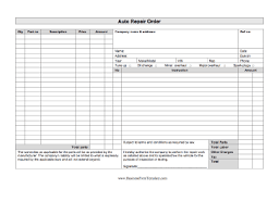 Fuel consumption logs are maintained for vehicles. Auto Repair Order Template Templates Printable Free Automotive Repair Estimate Template