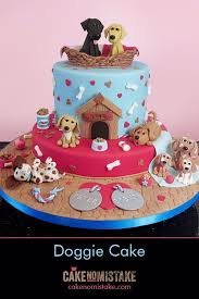Being A Huge Fan Of Our Furry Friends I Was Super Happy To Be Asked To Make This Dog Themed Cake For A Ruby W In 2020 Puppy Birthday Cakes Dog Cakes