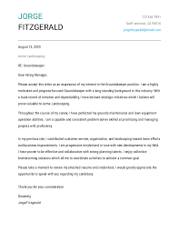 Gardener Cover Letter Jobhero