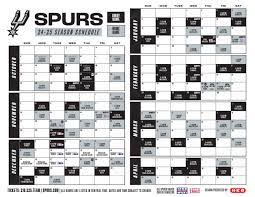Printable Spurs Schedule