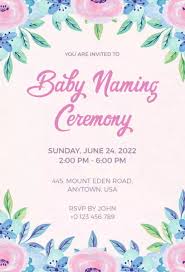 Baby naming ceremony invitation quotes. Naming Ceremony Invitation Templates Photoadking