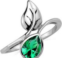 Amazon.com: Silvershake Created Pear Shape Nano Green ...
