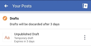 Where do i find my drafts. How To Find Drafts On Facebook App For Android And Iphone