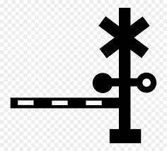 Six railway crossing road signs on yellow and black various rail road crossing traffic signs. Vector Illustration Of Railroad Rail Transport Speeding Railroad Crossing Gate Clipart Hd Png Download Vhv