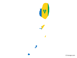 This flag has three vertical. Flag Map Of Saint Vincent And The Grenadines Free Vector Maps Map Vector Map Vector Free