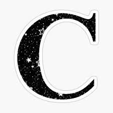 Letter C Black Stickers Black Stickers Letter C Lettering