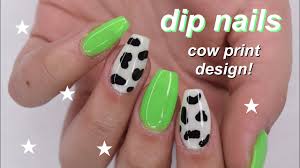 Maybe you would like to learn more about one of these? Cow Print Nails Using Dip Powder Youtube