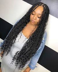 Black And Gray Knotless Braids 25 Gorgeous Braids With Curls That Turn Heads Stayglam In 2020 Braids With Curls Gorgeous Braids Goddess Braids Hairstyles