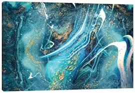 And gold leaves wall art in teal and gold wall art view photo 8 of 20. Gold Teal Canvas Wall Art Icanvas