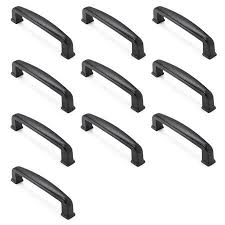 Cauldham Solid Kitchen Cabinet Handles 3 3 4 Hole Centers Drawer Door Hardware Style T765 Matte Black Walmart Com Cabinet Handles Kitchen Cabinet Handles Door Hardware
