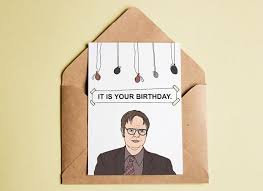 The Office Birthday Card Printable Free The Office Dwight Schrute Birthday Card It Is Your Etsy Office Cards Office Birthday Birthday Cards