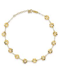 It is a family owned business and has grown to become one of the most respected and trusted wholesalers in the united states. Macy S Flower Anklet With 1 Extender In 14k Yellow Gold Reviews Bracelets Jewelry Watches Macy S