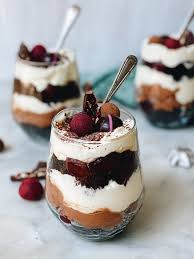'tis the season for something sweet. Individual Chocolate And Cherry Trifle The Healthy Hunter