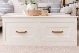 I could really use these coffee table plans with drawers. Coffee Table With Storage Free Plans Nick Alicia