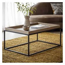 Maybe you would like to learn more about one of these? Modern Grey Finish Oak Wood And Metal Living Room Tray Coffee Table 90 X 60cm