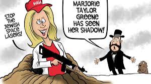 While neither representatives have commented on the alleged incident, greene did spent time on may 12 harassing aoc on twitter. Landgren Cartoon Mtg Shadow