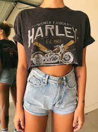 Harley Davidson Tee Harley Davidson Shirts Women Summer Outfits For Teens Aesthetic Clothes