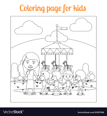 These color palettes created by hgtv editors and inspired by our national parks will help you bring america's best idea back home. Coloring Page For Kids Amusement Park Royalty Free Vector