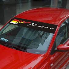 130 21cm Car Front Windshield Sticker Nismo Sticker Reflective Waterproof Decal Personalized Car Styling Decal For Nissan 130 21cm Front Windshield St Mobil