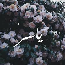 ياسر شكل 11 صوره ورود فل وياسمين للإسم بخط رقعة كتابة على الورد 2021