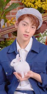 A Bunny Holding A Bunny Soobin Txt Wallpaper Bunny Holding Soobin Txt Wallpaper Txt Cute Wallpapers Kpop Wallpaper