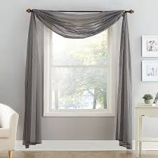 Crushed Voile Sheer Scarf Valance Bed Bath Beyond Window Scarf Scarf Valance Curtains For Arched Windows