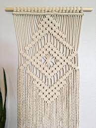 Check out our macrame wall hanging selection for the very best in unique or custom, handmade pieces from our wall hangings shops. This Macrame Wall Hanging Is Handmade With 1 8 Organic Cotton Rope And A Wooden Dowel It Meas Macrame Wall Hanging Macrame Wall Hanging Patterns Small Macrame