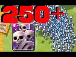 It seems that 3/4 people have the skeleton army card which i do not. Clash Royale 250 Mass Skeleton Army Overflow World Record Most Skeletons On Map Youtube