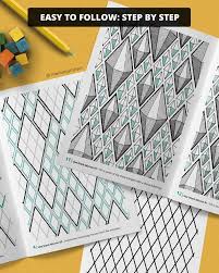 Just frame them and inflate your creativity. Diamonds Pattern Drawing Guide How To Draw Geometric Patterns Step By Step Tutorial Tracing Template Printable Pdf Ebook In 2021 Pattern Drawing Graph Paper Drawings Graph Paper Designs
