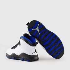 Jordan Retro 13 Black And Blue Jordan Men S Retro Air Jordan 10 Orlando White Black Royal Blue Metallic Silver Sneakers Men Fashion Jordan 10 Air Jordans
